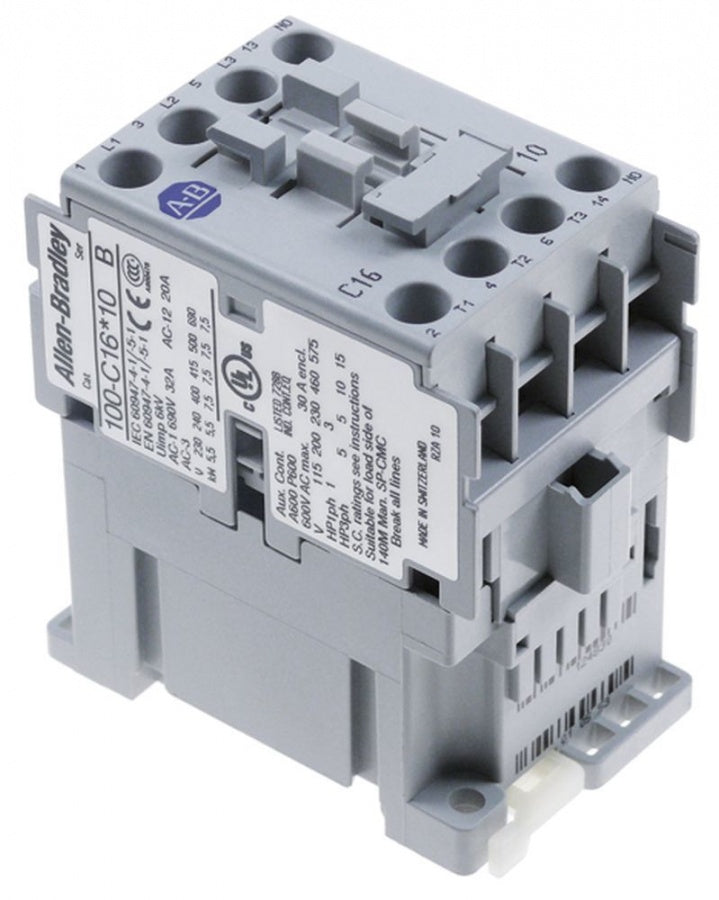 Contactor ALLEN-BRADLEY 100-C16KF10, 100-C16*10 B, rezistiv 32 A, bobina 230 VAC, motor (AC3/400V) 16A / 7,5 kW, 3NO + 1 NO - 381121