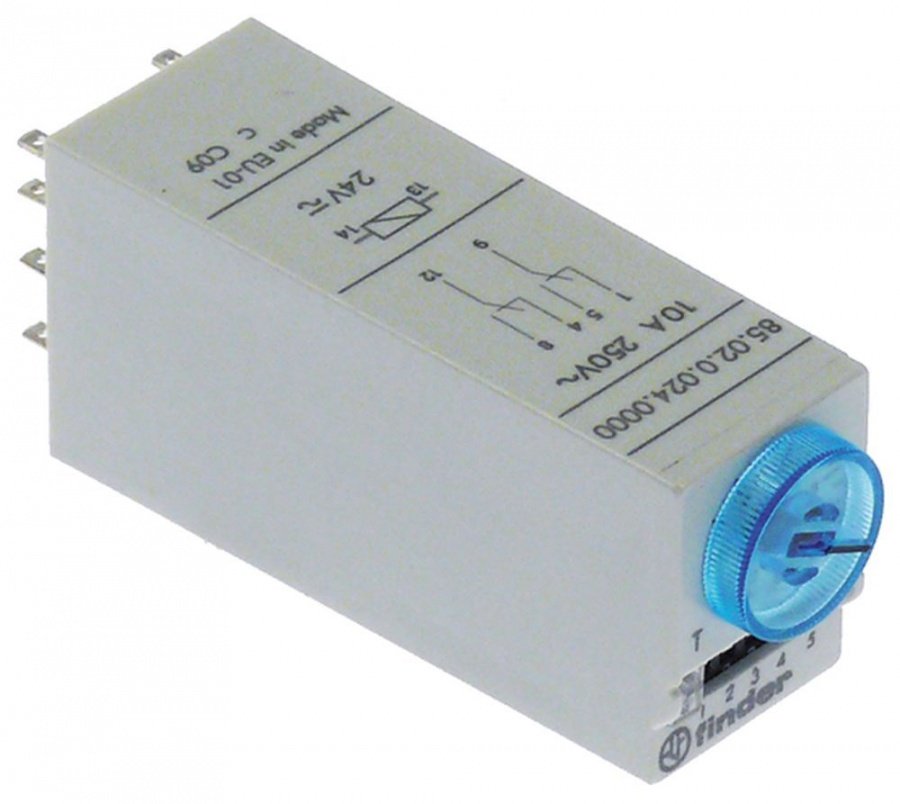 time relay FINDER 85.02.0.024.0000 time domain 0,05s - 100h 24V AC/DC 10A 2CO
