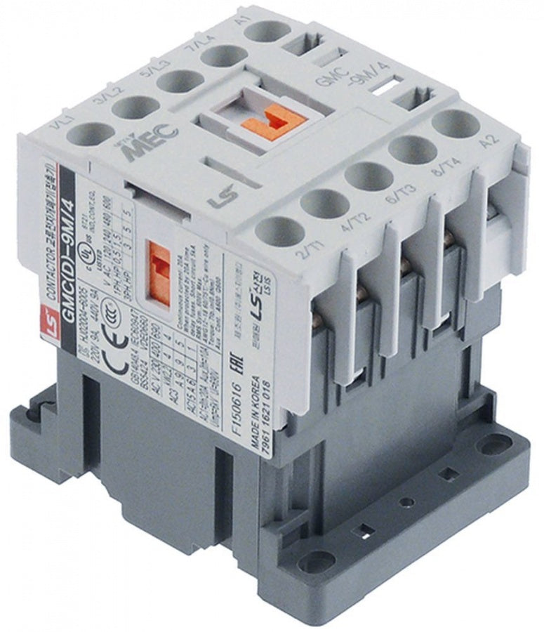 power contactor resistive load 20A 230VAC (AC3/400V) 9A/4kW main contacts 4NO