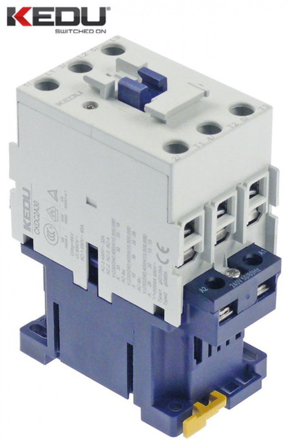 power contactor resistive load 65A 240VAC (AC3/400V) 30A/15kW main contacts 3NO