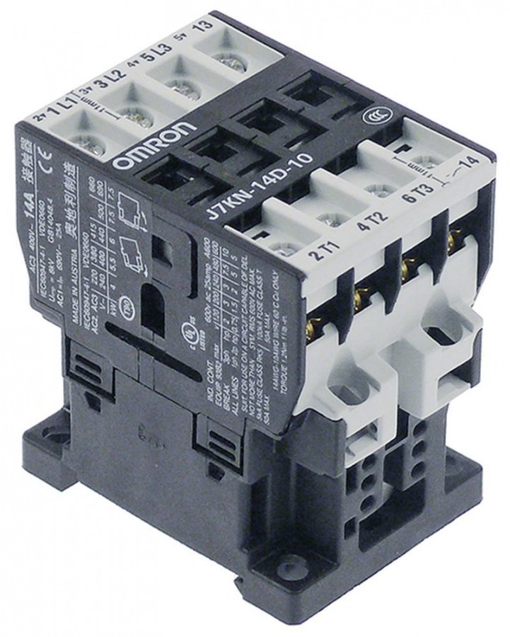 power contactor resistive load 25 A 240VAC (AC3/400V) 14A/5.5kW main contacts 3NO