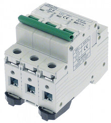 line circuit breaker 3-pole 6 A tripping type D rated 400 V connection screw mounting DIN rail