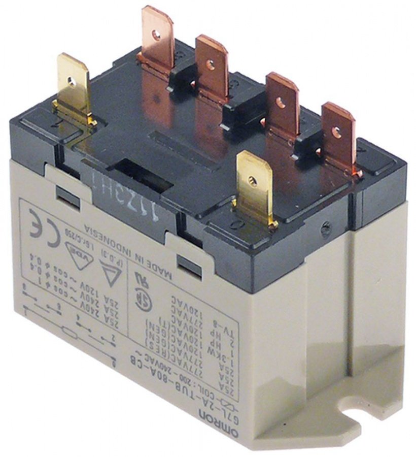 Releu OMRON 230 V, 25 A, 2 NO  - 381252