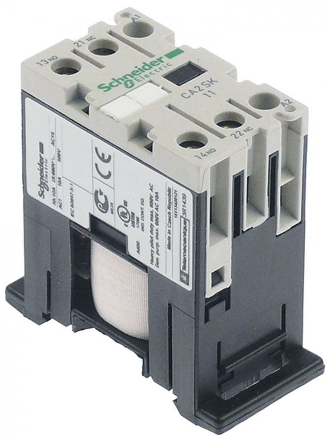 auxiliary contactor 230VAC AC1 10A type CA2SK11P7 connection screw connection contacts 1NO/1NC