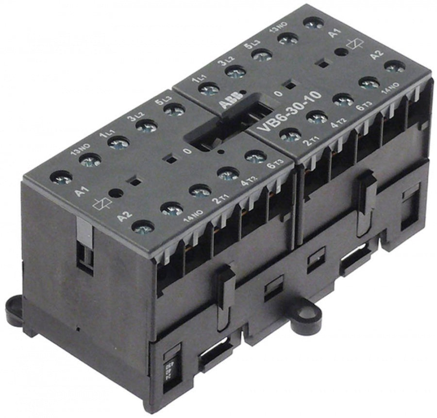 Contactor ABB VB6-30-10 / VB7-30-10, bobina 24 V alternativ, capacitate rezistiv 20 A, inductiv (AC3/400 V) 12 A / 4 kW - 381262