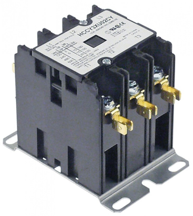 power contactor resistive load 40A 208/240VAC 30A/10HP (AC3/240V) kW main contacts 3NO