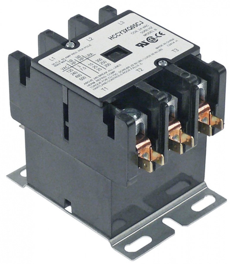 power contactor resistive load 65A 24VAC HP (AC3/240V) kW main contacts 3NO