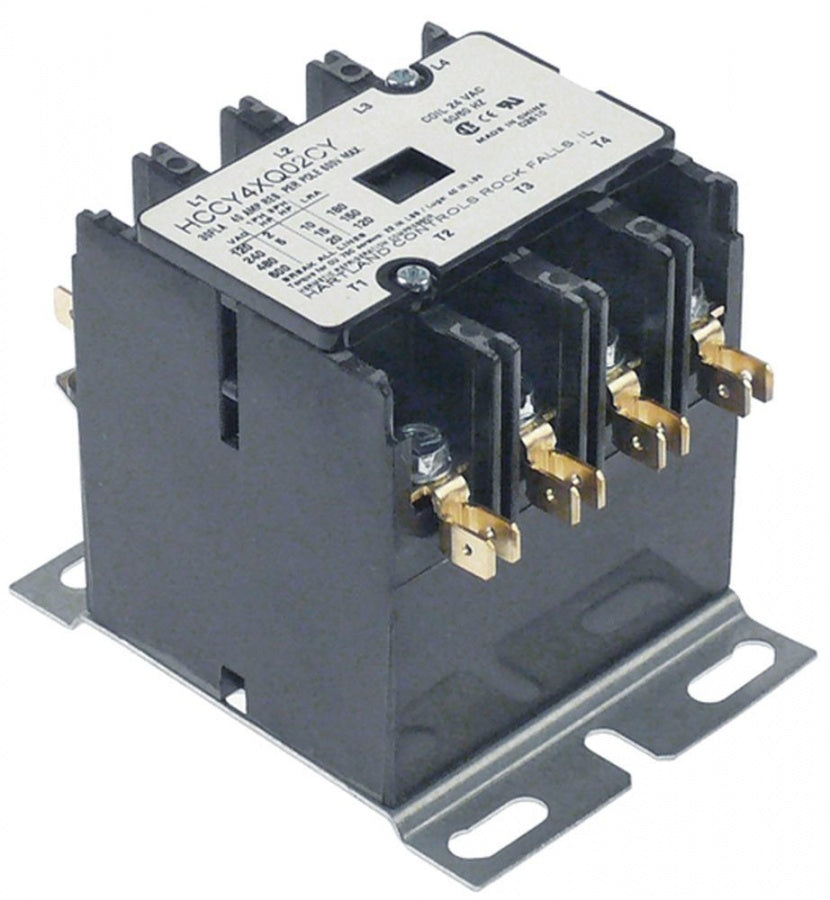 power contactor resistive load 40A 24VAC HP (AC3/240V) kW main contacts 4NO