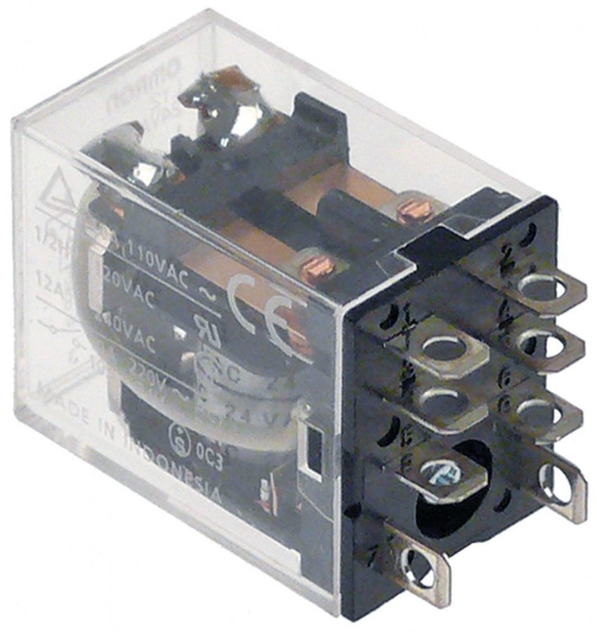 relay OMRON 24VAC 10A 2CO connection F4,8 bracket mounting manuf. no.