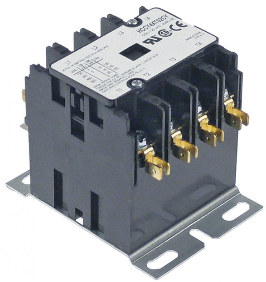 power contactor resistive load 40A  HP (AC3/240V) kW main contacts 4NO