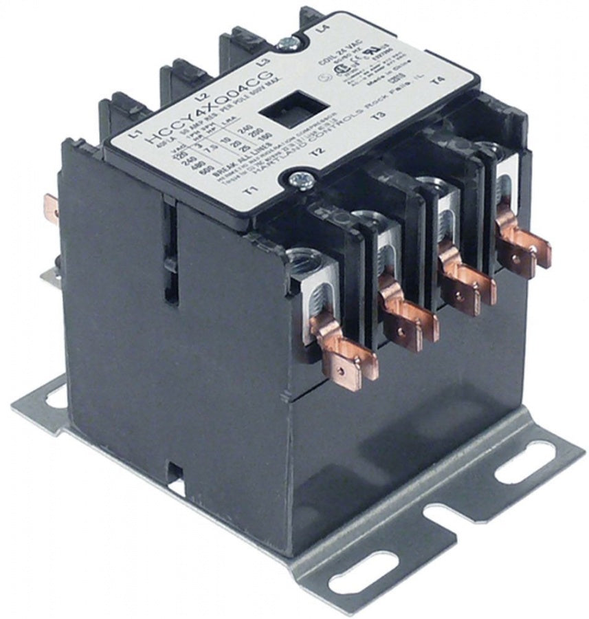 power contactor resistive load 50A 24VAC HP (AC3/240V) 40A/7,46kW main contacts 4NO