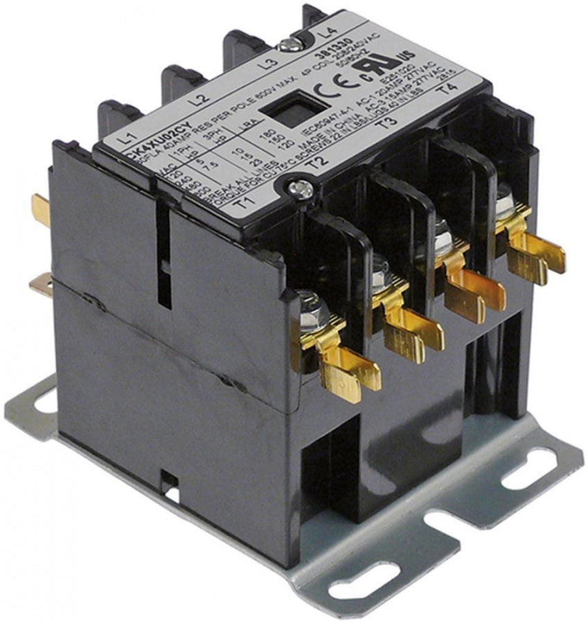 power contactor resistive load 40A 208/240VAC 30A/10HP (AC3/240V) 30A/7,46kW main contacts 4NO