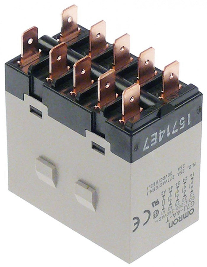 power relays OMRON 200-240VAC 25A 4NO connection F6,3 manuf. no.  277V