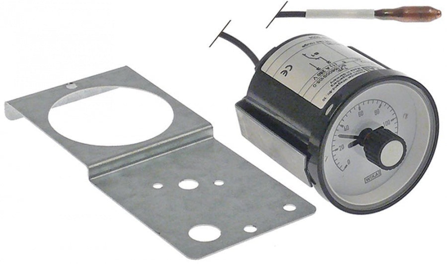Termostat 0-120°C, contact 1CO, bulb ø 8,5 mm, probe L 32 mm
