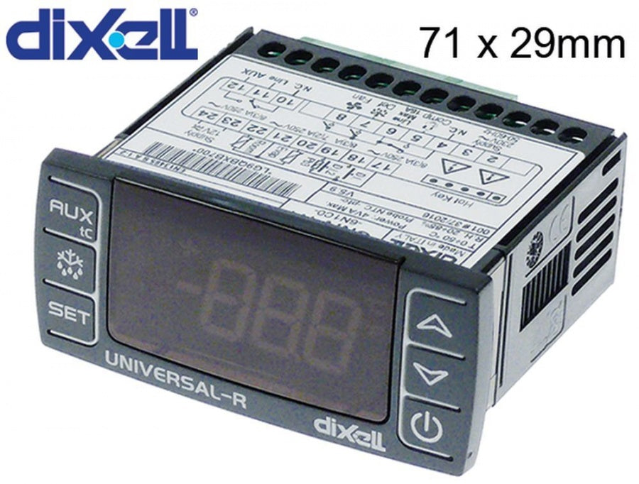 controler digital DIXELL tip UNIVERSAL-R4 dimensiuni de montaj 71x29mm 230/12V