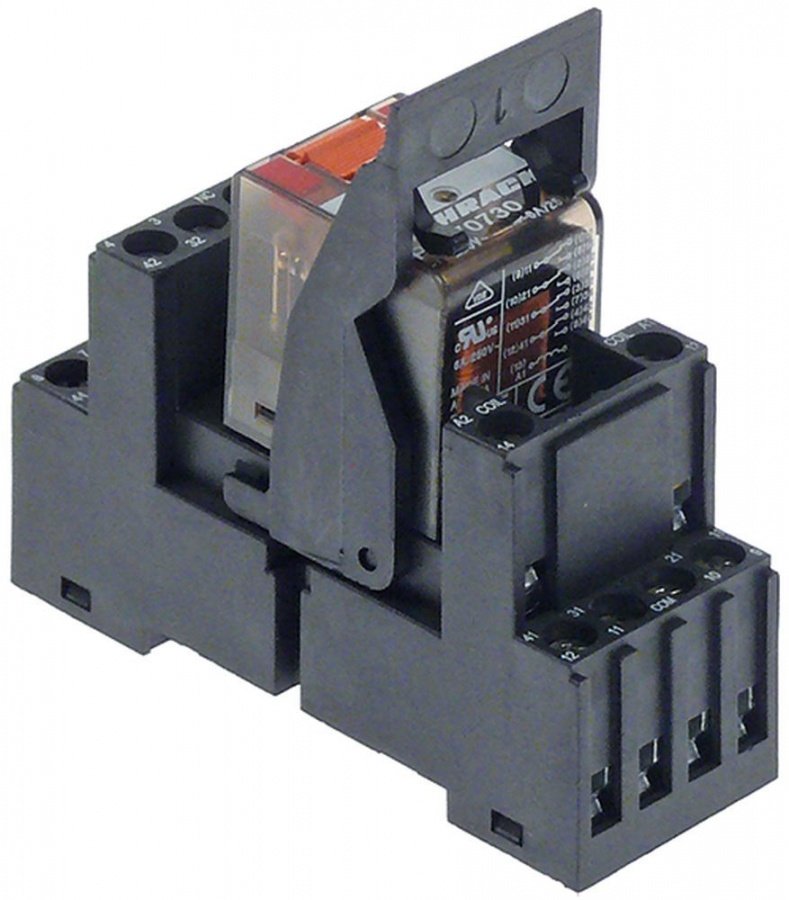 releu de putere SCHRACK 230VAC 6A 2NO/2NC racord conectare cu priză nr. producător cu soclu