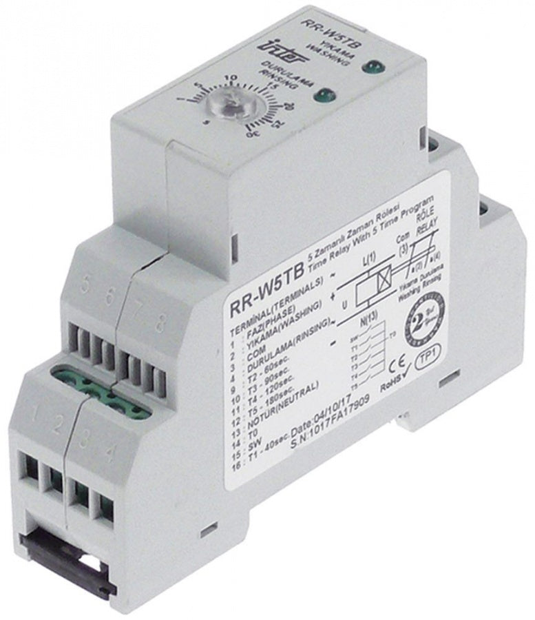 Releu de timp INTER RR-W5TB, 0.1-3 min, 220 VAC, 5 A - 381541