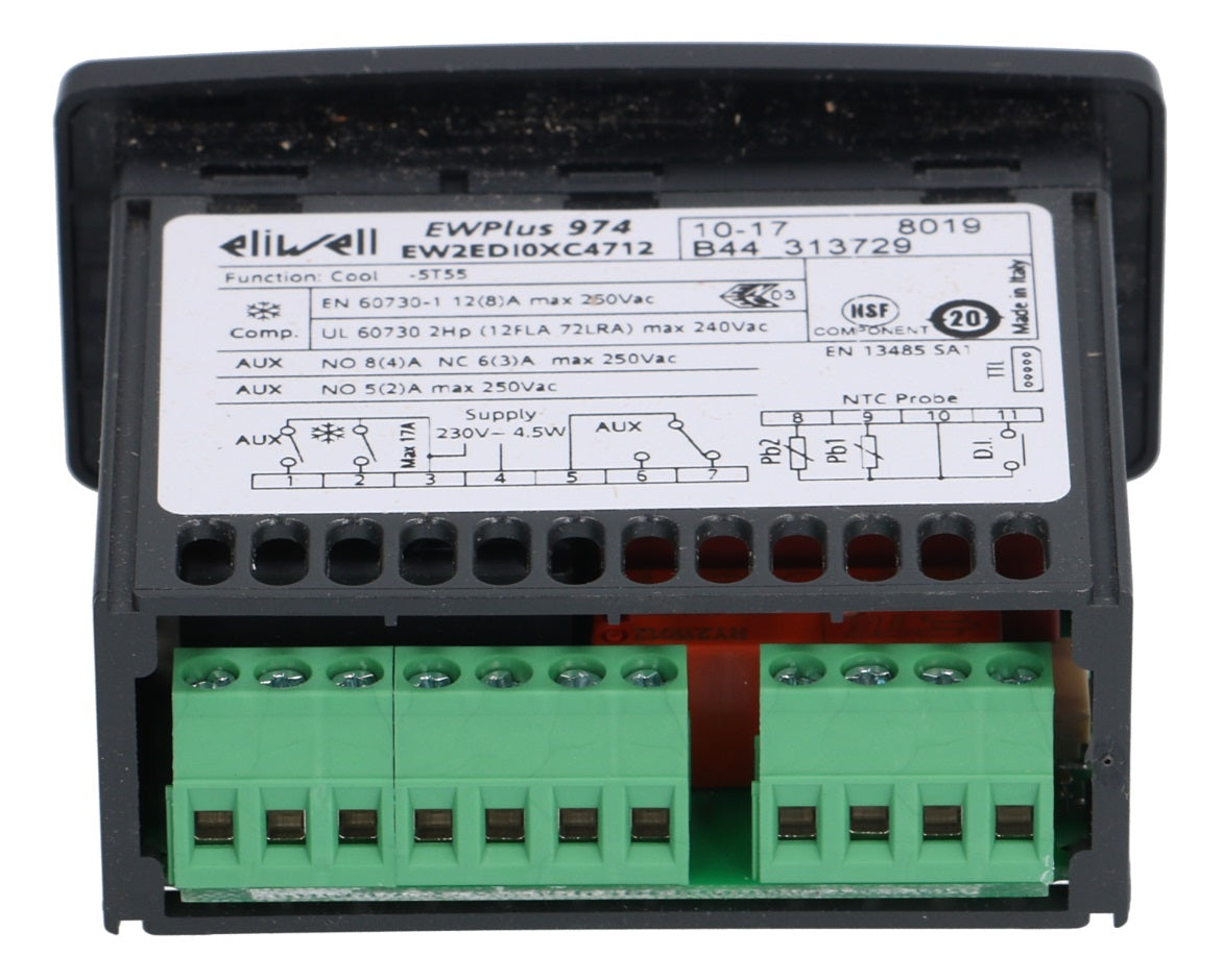 controler digital ELIWELL tip EWPlus 974 model dimensiuni de montaj 71x29mm 230V tensiune AC