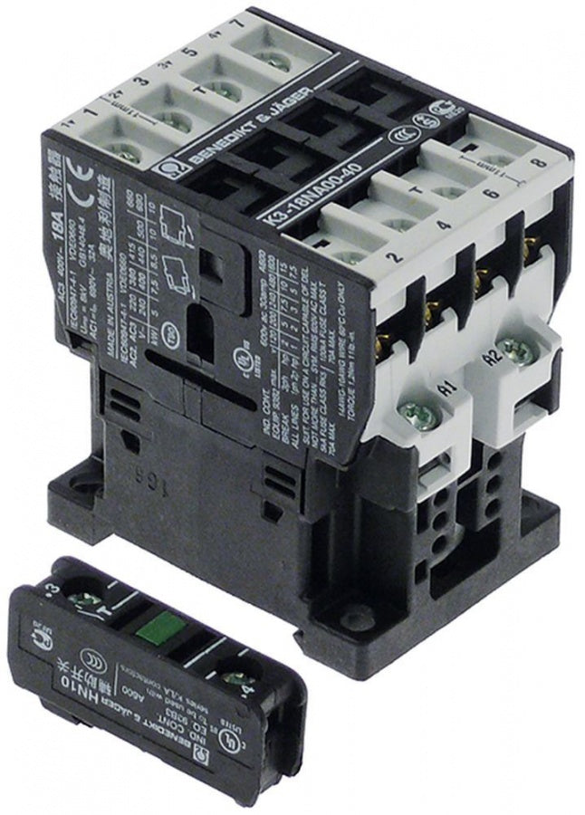 contactor de putere AC1 32A 230VAC (AC3/400V) 17A/7,5kW 4NO contacte auxiliare
