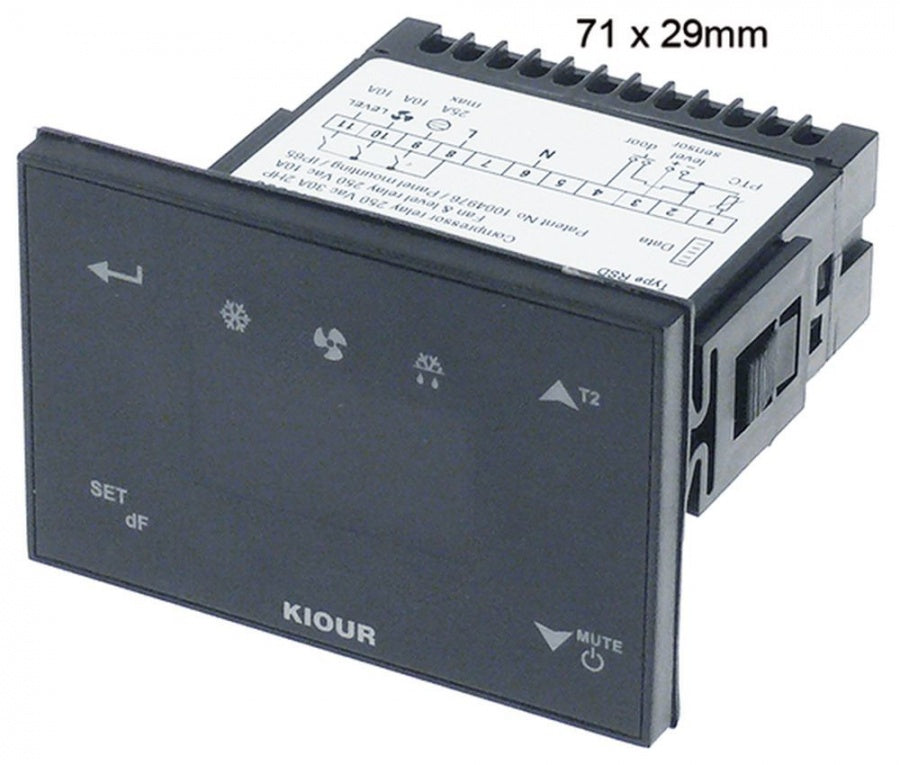 electronic controller KIOUR type RSD-TOUCH 71x29mm 230 V voltage AC PTC relay outputs 3  NO-25A