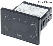 control element KIOUR type REF-FR-SP-TOUCH 71x29mm front dimensions 88x60mm display 3 digits
