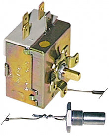 Termostat 25-85°C, contact in comutatie 1CO, 15 A, senzor ø 11 x 35 mm, lungime capilar 600 mm - 390005