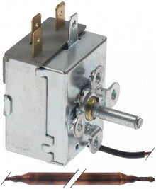 Termostat friteuza 64-210°C, contact in comutatie 1CO, 16 A, bulb ø 5 x 125 mm, capilar 1000 mm - 390008
