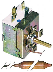 Termostat 30-90°C, contact 1CO 16A, 250V, senzor ø 9,5x50 mm, capilar 1000 mm - 390022