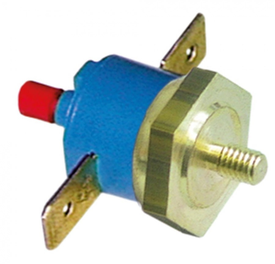 Termostat de siguranta cu bimetal, 70°C, 16 A, filet M4, cu rearmare manuala - 390026