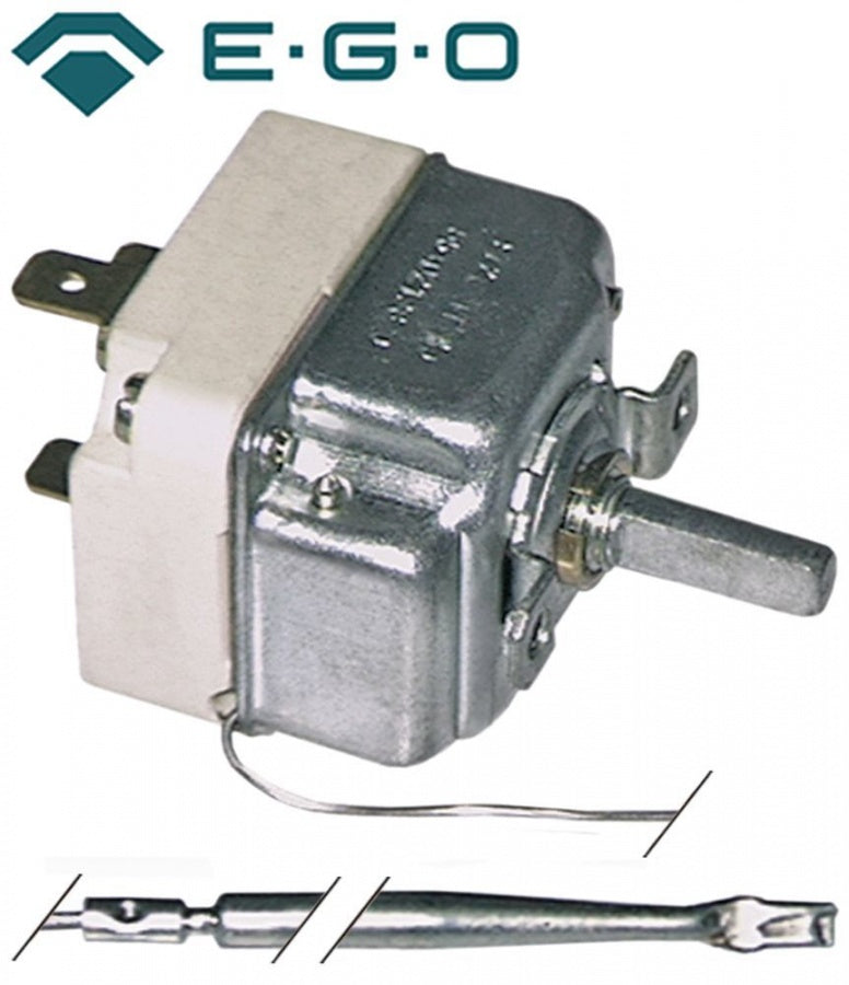Termostat 50-260°C, contact 16 A, bulb ø 4 x 115 mm, capilar 1300 mm - 390156