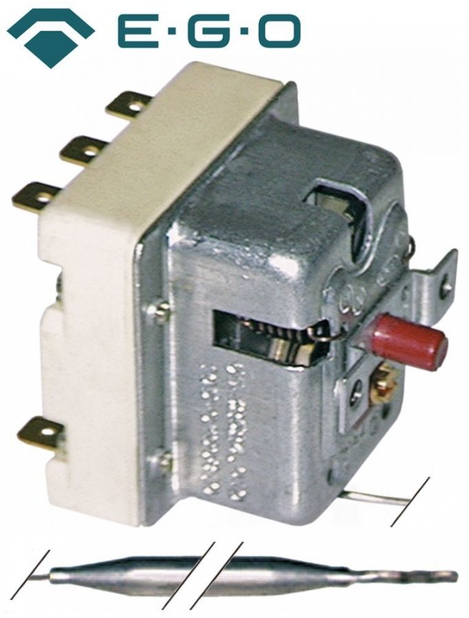 Termostat de siguranta trifazic 150°C, contacte 20 A, senzor ø 6 x 87 mm, lungime tub capilar 1490 mm - 390166