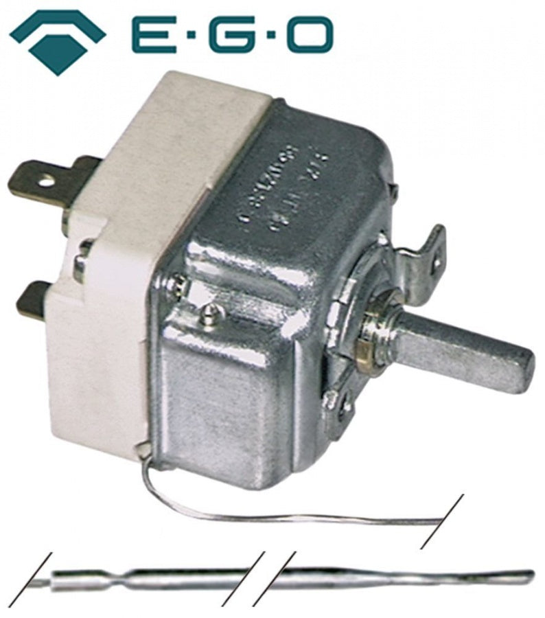 Termostat friteuza 65-204°C, contact 1NO 16 A, dimensiuni bulb ø 4 x 89 mm - 390174
