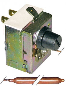 Termostat de siguranta, reglabil 90-110°C, contact 16 A, bulb ø 6,5 x 87 mm - 390194