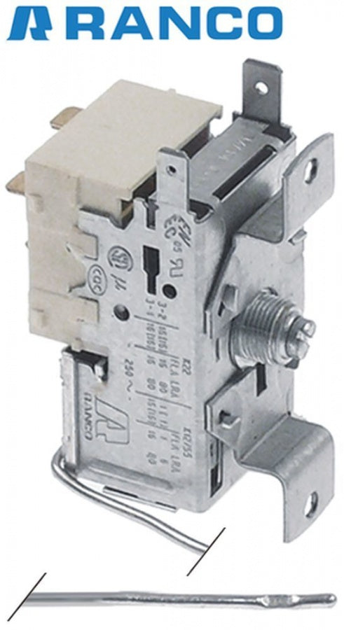 Termostat Ranco K22L2030, -13 -4°C, capilar 2000 mm, pentru evaporator - 390207
