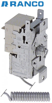 Termostat evaporator Ranco K22L1020, -20,5 - 1,5°C, bulb ø 9x40 mm, lungime capilar 2 m, reglare cu surubelnita - 390209