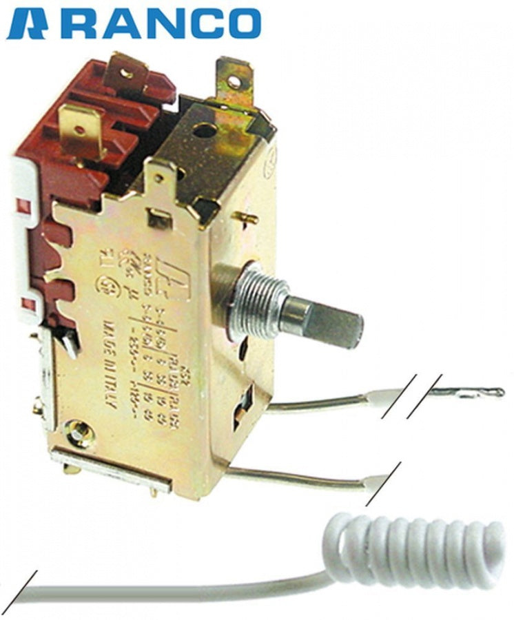 Termostat RANCO K52L4512, cu 2 sonde, -6,4 +3,2°C, spirala ø 11 x 30 mm, lungime capilar 2100 mm - 390214