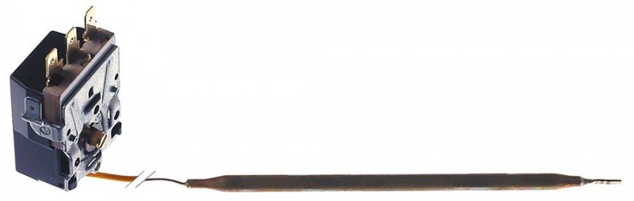 Termostat, temperatura maxima 95°C, gama temperatura 0-95°C, 1 contact, 16 A, senzor ø 6 mm, lungime senzor 150 mm - Cod 390242