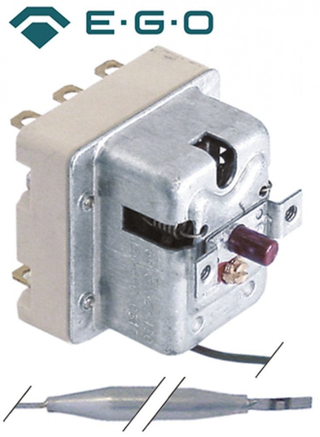 Termostat de siguranta 120°C, 3 contacte 20 A, senzor ø 6 x 94 mm, lungime tub capilar 540 mm - 390244