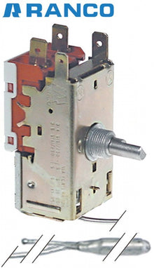 Termostat Ranco K50L3194, cu 2 contacte 6A, 250 V, rece +1°C, cald +10°C, senzor ø 10 mm, lungime senzor 40 mm - Cod 390273