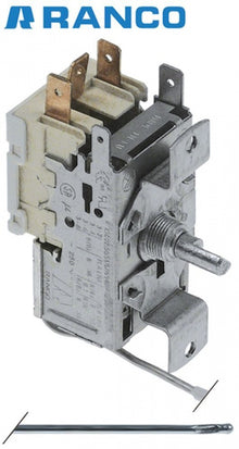 Termostat evaporator RANCO K22S1096, capilar 1,5 m, ax D ø 6x4,6 mm, 3 contacte 6A, 250V - 390291
