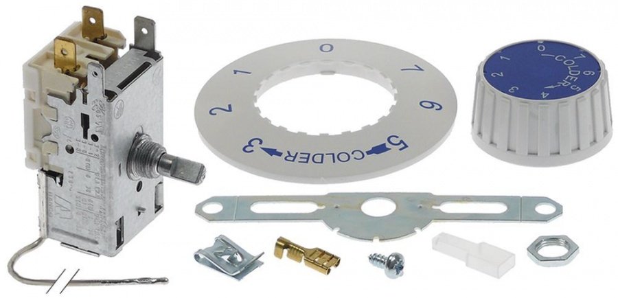 Termostat, gama temperatura de la -3 la +2,5°C, lungime tub capilar 1250 mm, model K50P1118 - Cod 390292