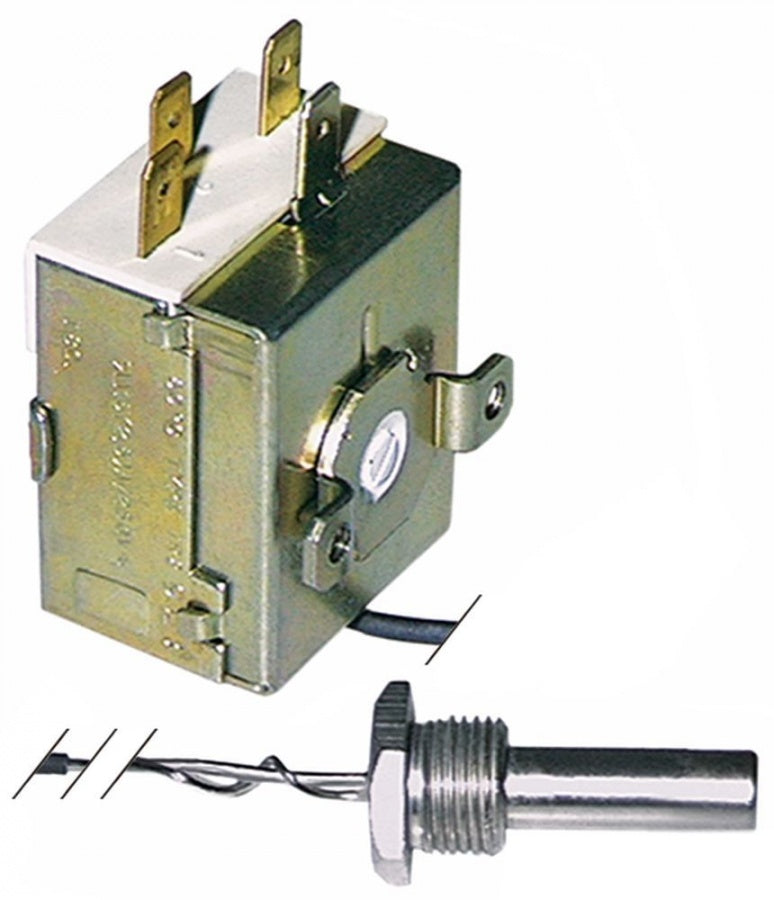 Termostat fara ax 55°C, contact 15A, bulb ø 9,5 x 52 mm, filet 3/8", capilar 600 mm - 390310