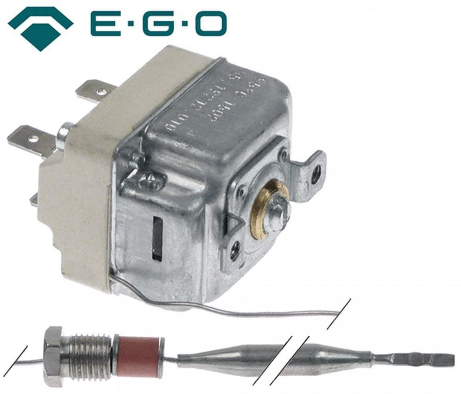 Termostat, temperatura maxima 95°C, gama temperatura 30-95°C, 1 contact, 16 A, senzor ø 6 mm, lungime senzor 138 mm - Cod 390349