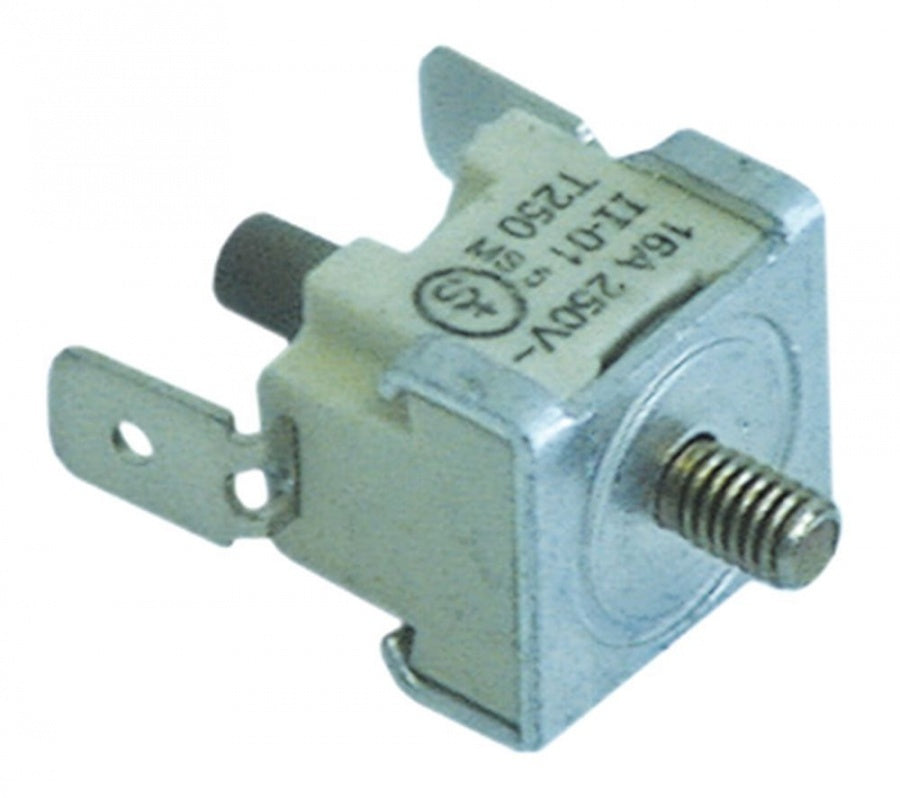 Termostat de contact, de siguranta, 115°C, 1 contact, 16 A, contacte 6,3 mm vertical, M4 - Cod 390392
