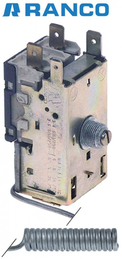 Termostat, senzor ø 9 mm, lungime senzor 40 mm, lungime tub capilar 560 mm - Cod 390444