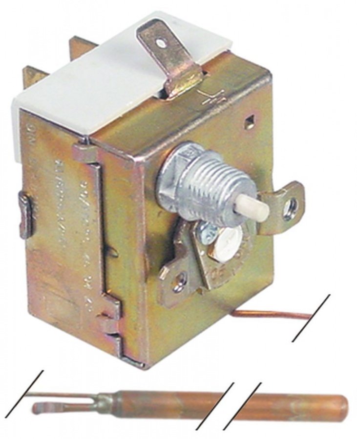 Termostat de siguranta reglabil 90-110°C, contact 16 A senzor ø 6,5 x 90 mm - 390458