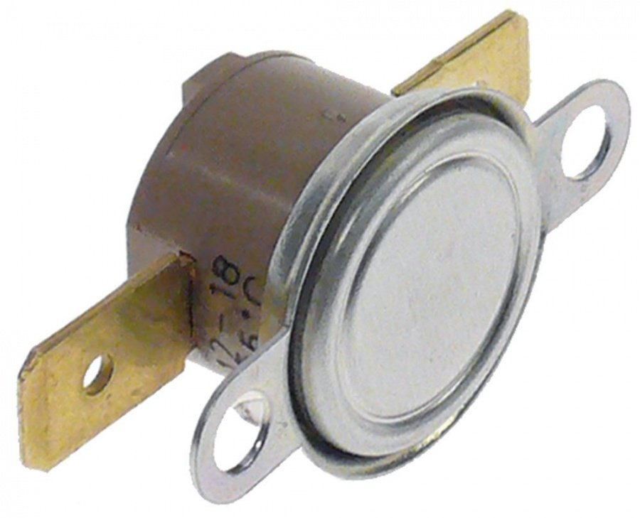 Termostat de contact, 135°C, 1 contact, 2 orificii de fixare - Cod 390503