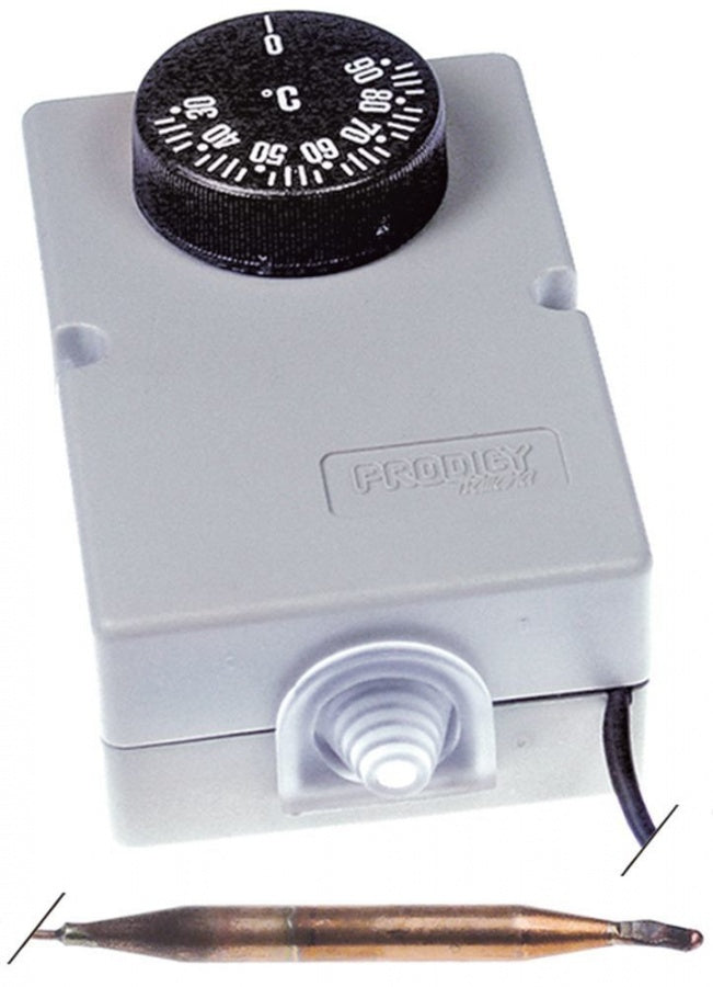 Termostat +30 la +90°C, bulb ø 6,5 x 63 mm, capilar 1500 mm - 390595