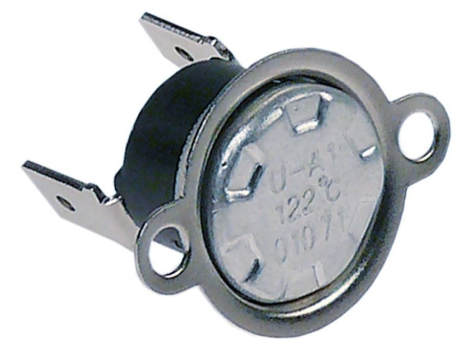 Termostat de contact cu bimetal 122°C, 1 contact, 2 orificii de montare - 390628