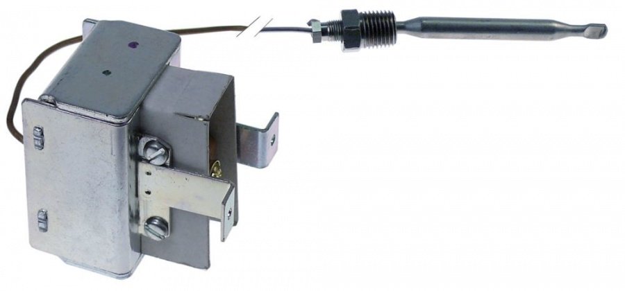Termostat de siguranta, 218°C, 1 contact, bulb ø 8 x 77 mm, niplu 1/4", lungime tub capilar 940 mm - 390638